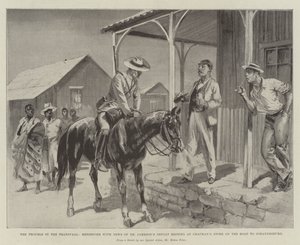 The Trouble in the Transvaal, Budbärare med nyheter om Dr Jamesons nederlag som vilar i Chapman